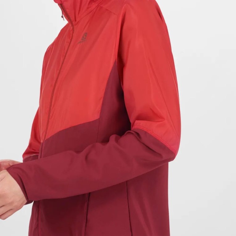 Chaquetas Shell Salomon Agile Viento Mujer Rojos | MX XIFN197